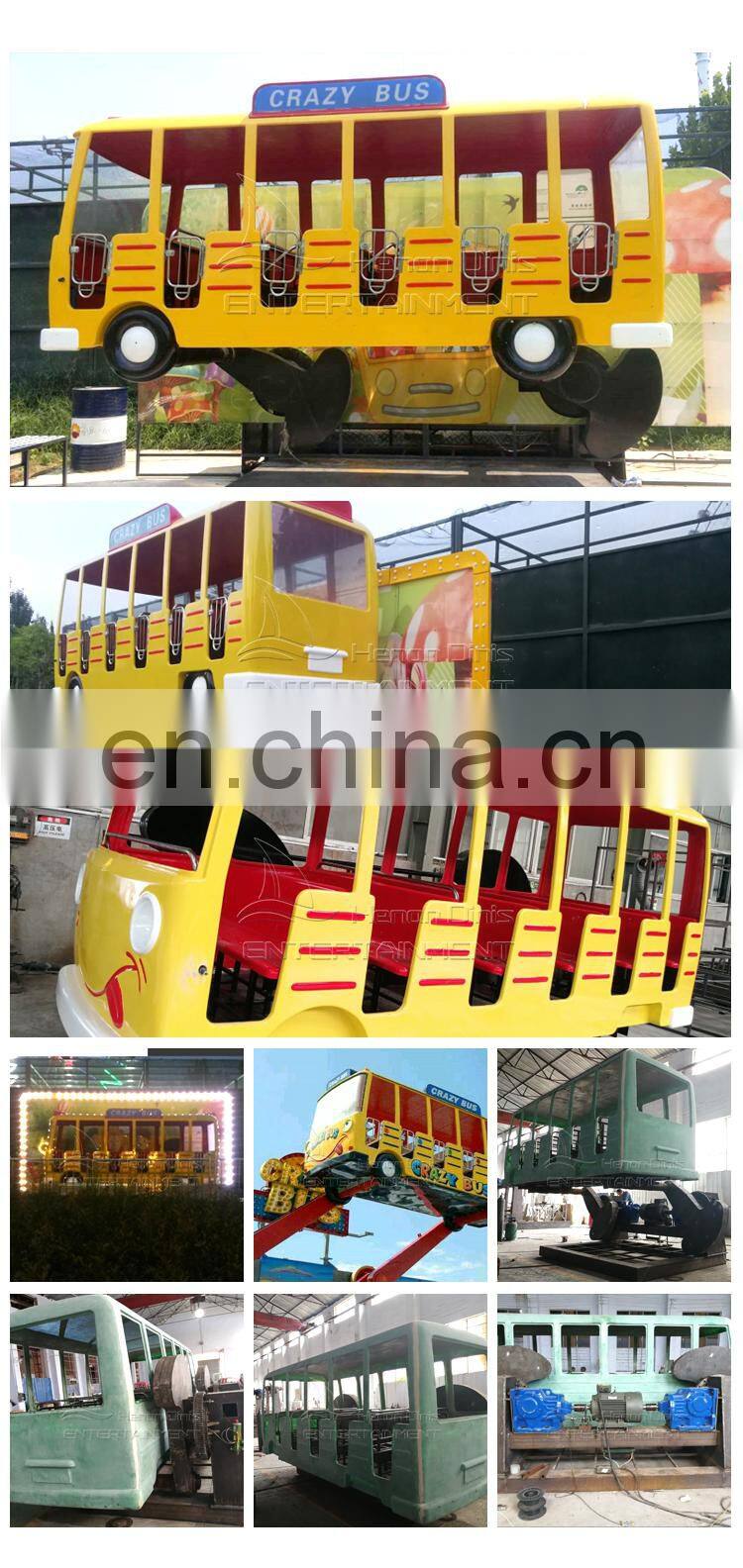 Amusement Park Thrilling Ride Crazy Bus For Sale