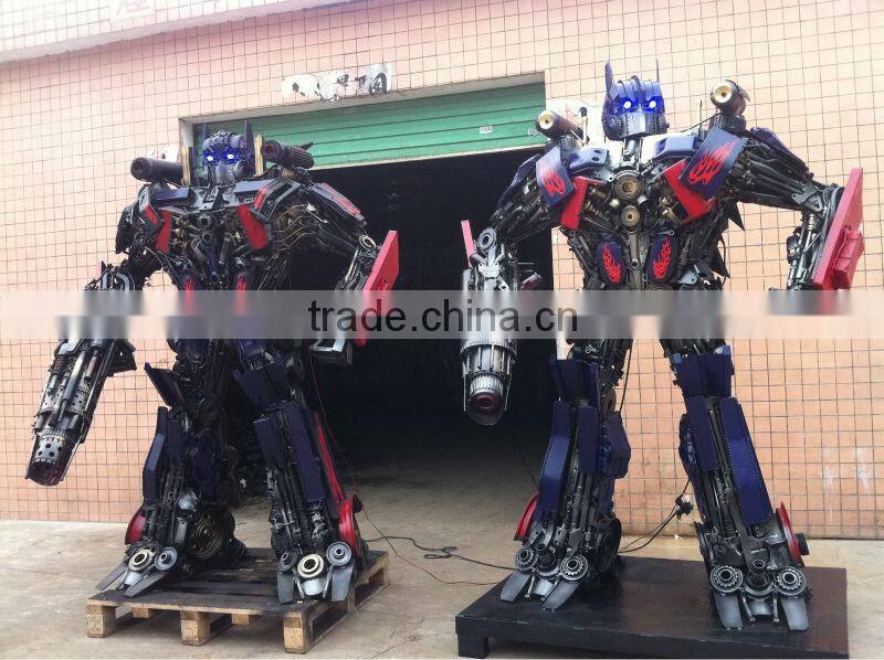 iron sculpture 2.5 meters high Optimus Prime laser stage lighting projector