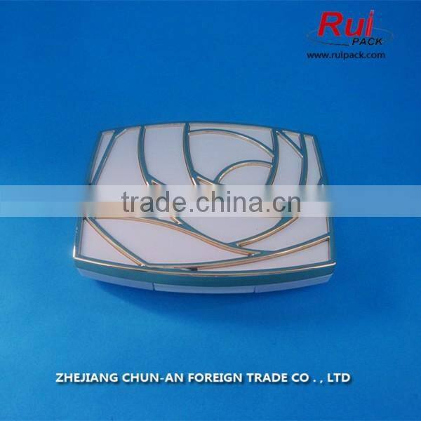 hot sale eye shadow case with mirror cap,cosmetic container suqare eye shadow case