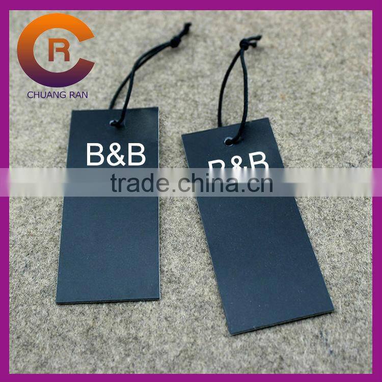 Thick black card gold printing cheap jewelry hangtag