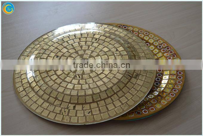 silver paper mosaic plates