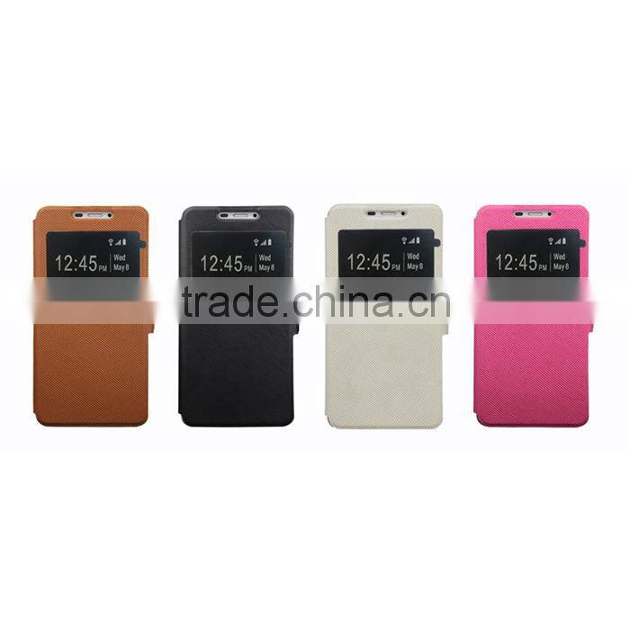 Factory directly sale , leather case for FLY Tornado Slim with window