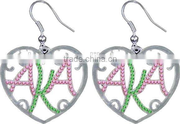 AKA Sorority greek letter heart neckalce Jewelry