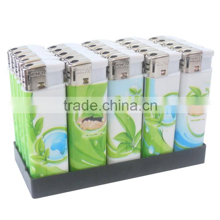 wrap customer's picture plastic electric disposable cigarette lighter cheap price