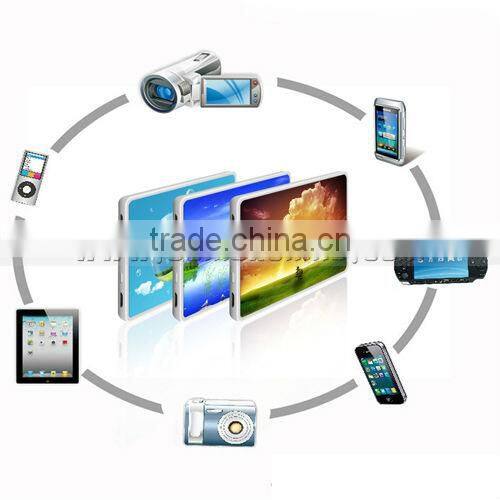 Ultra-thin aluminum alloy 2000mah portable power source with USB flash disk