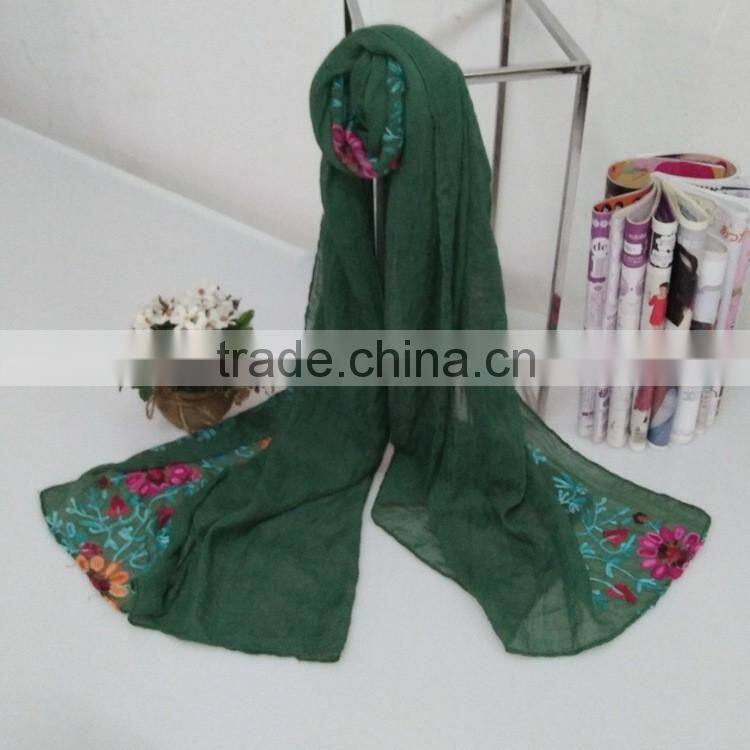 Wholesale Flower Embroidery Women Ladies Fashion Exquisite Hijab