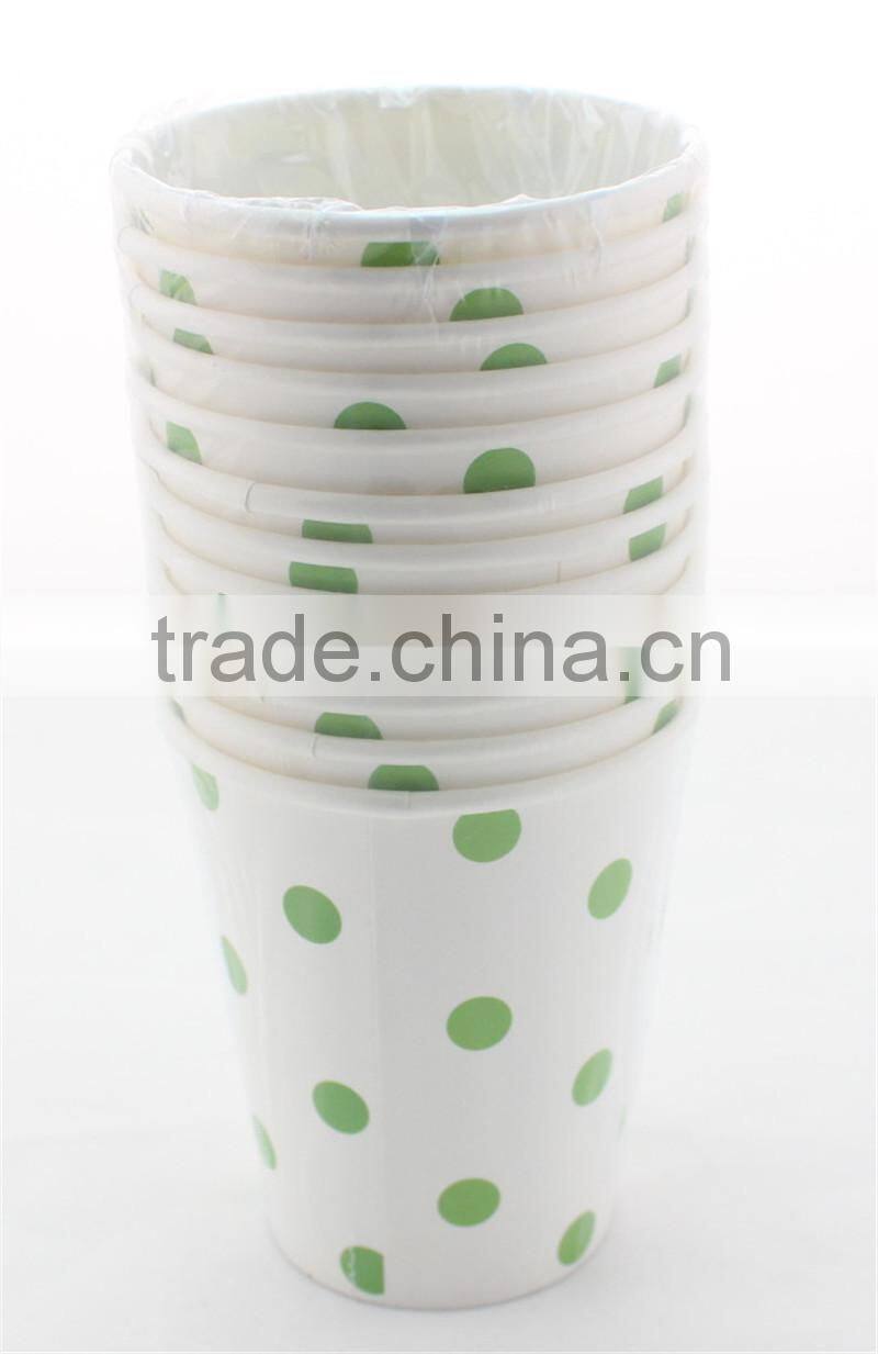 2015 Special Products Hot&Cold Drinking Polka Dot Tissue Paper Cup