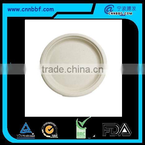 Round plates biodegradable wheat straw material tableware