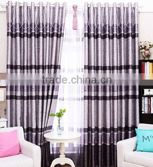 Home decoration window 100%ployester fabric European high-grade jacquard polyester curtain