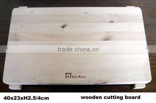 Wooden cutting board with stand