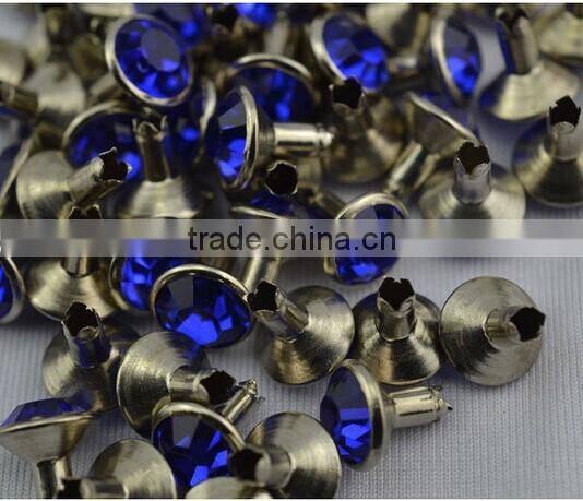 Open end and close end rhinestone rivet strass, Press strass rivet for belts