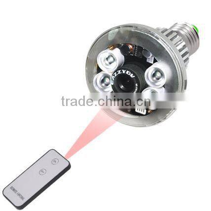 Bulb WiFi/AP IP Network DVR Camera with Real Light Control by Remote