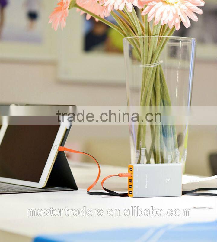 Original HOCO Universal Intelligent Balance ABS PC Material Quick Travel Charger Adapter With 5 USB MT-3587