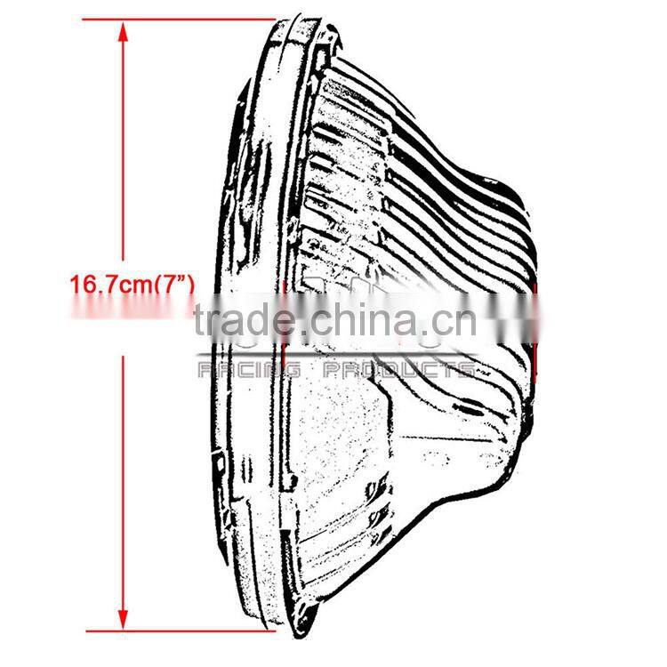 BJ-HL-016 Highly Recommended Waterproof 7" Projector Daymaker LED Light Round Motorcycle Headlight 75W for Harley