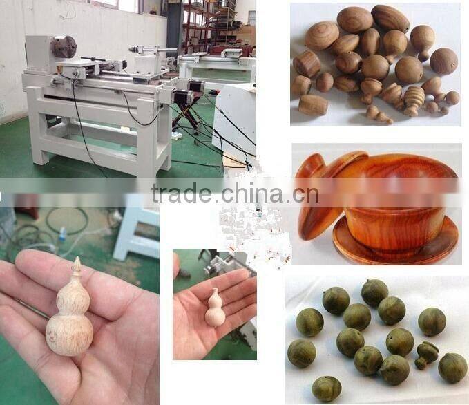 KC340 mini lathe machine CNC wooden bowl making machine/cnc turning machine