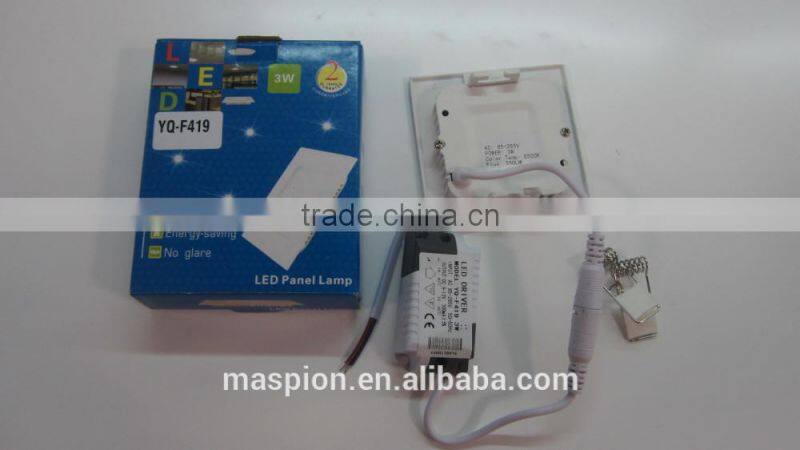 3W and round Recessed LED panel light