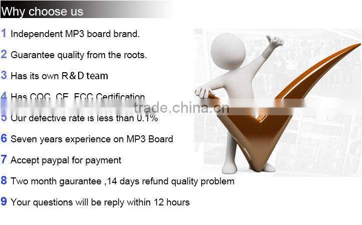 Factory direct aux fm usb mp3 player circuit board pcb