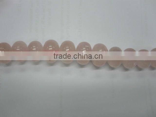 Natural stone madagascar rose quartz rondelle