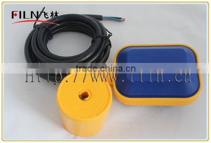 Free shipping cost Rectangle 10A Float Switch for tank water pump float switch with 2 meters wire
