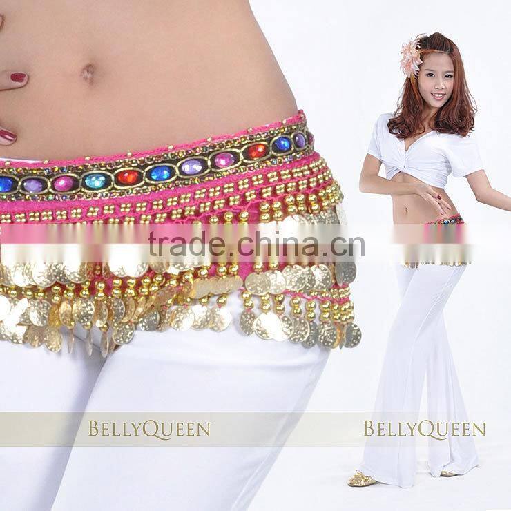 Velvet belly dance gold coins belt More Colors ,BellyQueen