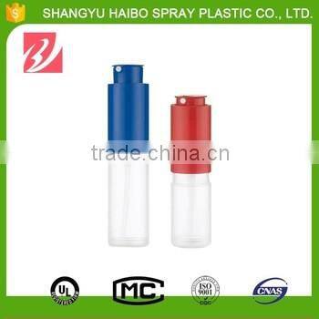15ml empty plastic cosmetic packing tube shape perfume bottle witn rotary switch pump