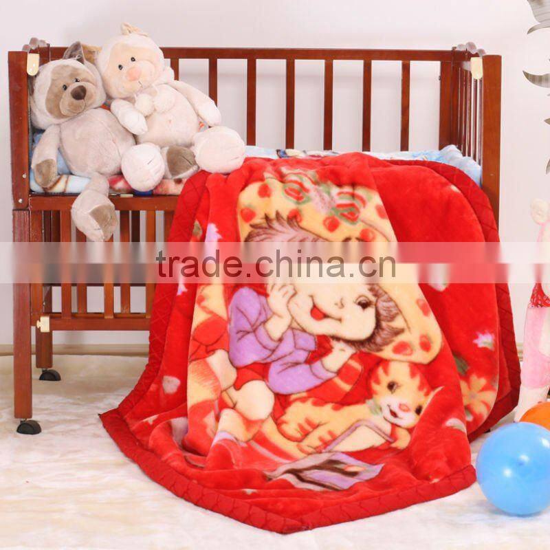 100% polyester super soft 2 ply baby blanket
