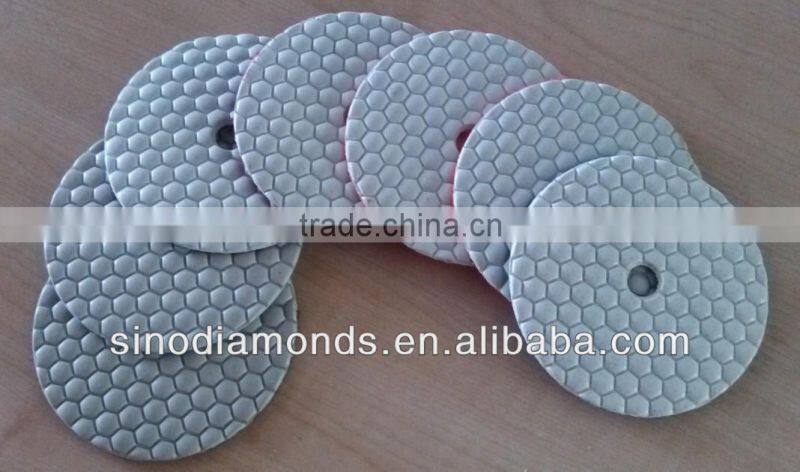 4"cheap Diamond Dry Polishing Pads for stone surface polishing