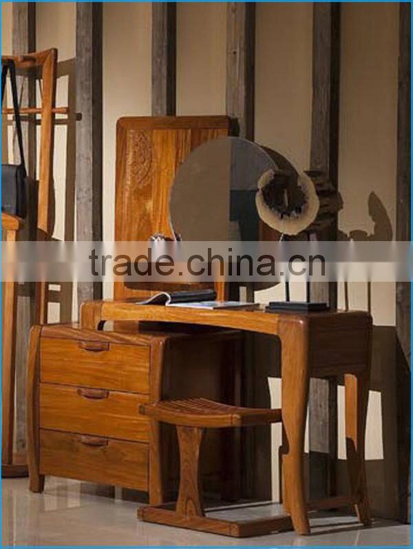dresser table with mirror / luxury whole solid phoebe wood furniture / multifunctional antique bedroom furniture 3101