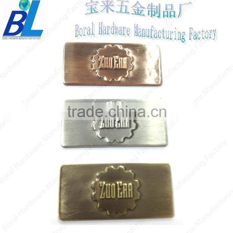 Custom gold fashion decorative metal nameplates