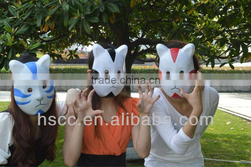 Newest Anime NARUTO White Plastic Animal Fox Mask