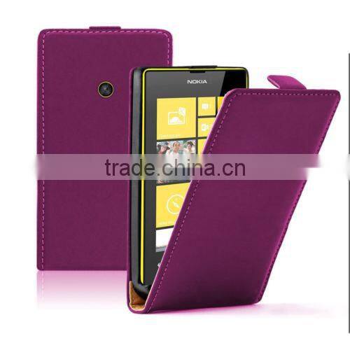 PU Leather flip mobile phone case cover pouch for Nokia lumia 520