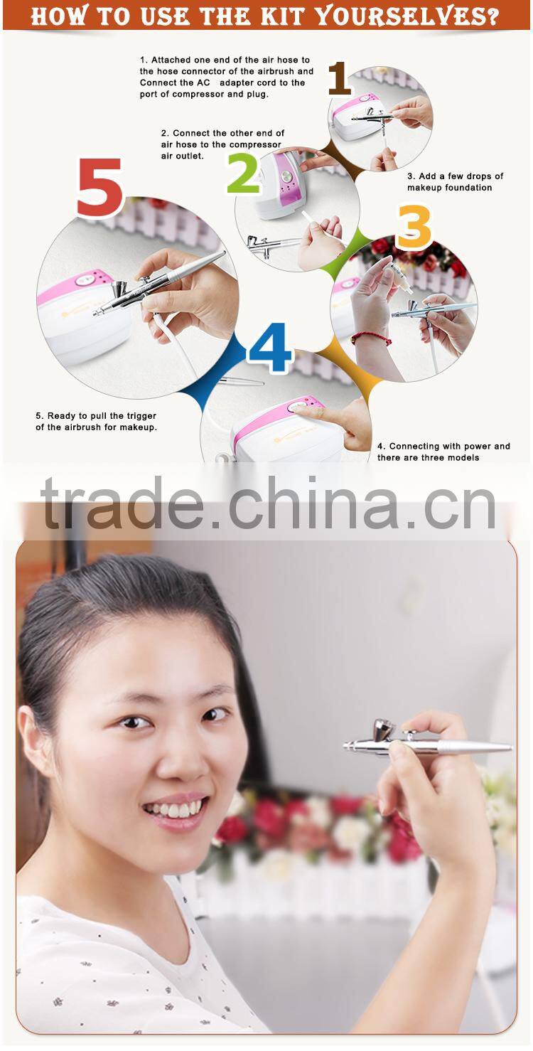 Tagore TG216K-10 Airbrush Nail Art Gun Kit