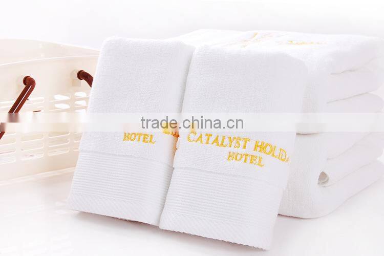 100% cotton 16 spiral white 5 star hotel towels