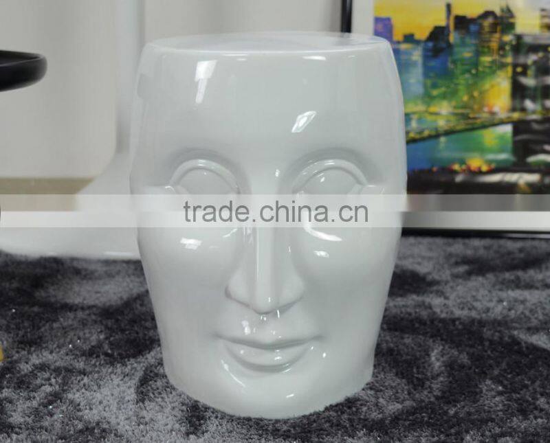 art studio stylish decoration fiberglass face stool