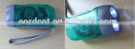2PCS LED hand crank flashlight