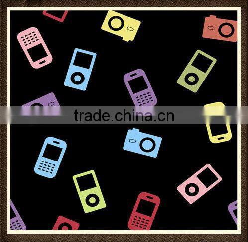 fashion design printed taffeta fabric