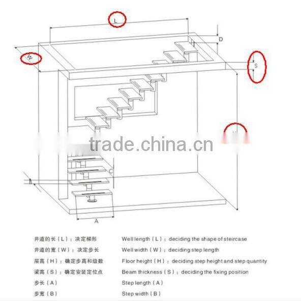 modern interior closed riser straight steel wood staircase