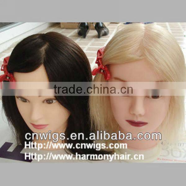 Premium Quality human hair training head/hairdressing training heads