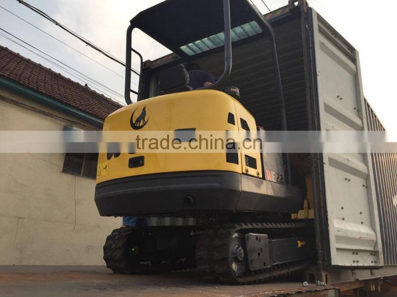 WOLF mini excavator lowest price, excavtor with 400mm digging bucket