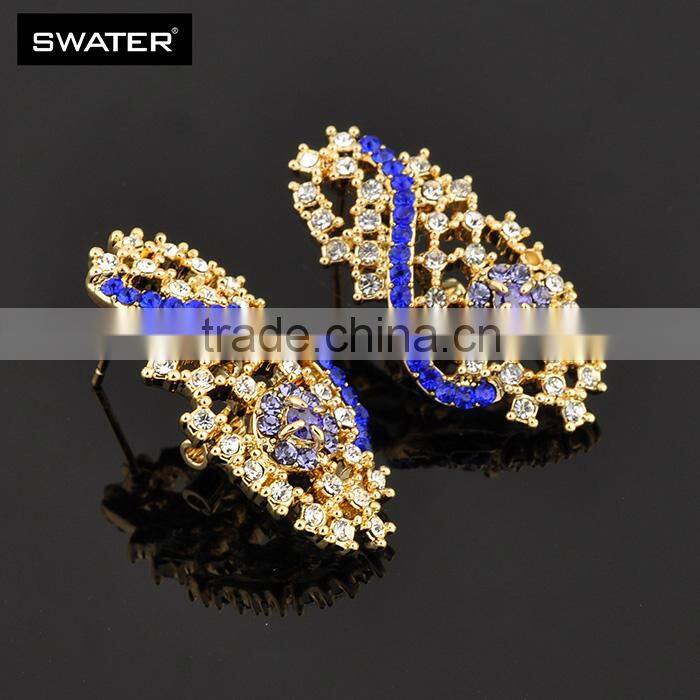 Jewelry 2016 Blue Gemstone Four Women Jewelry Set