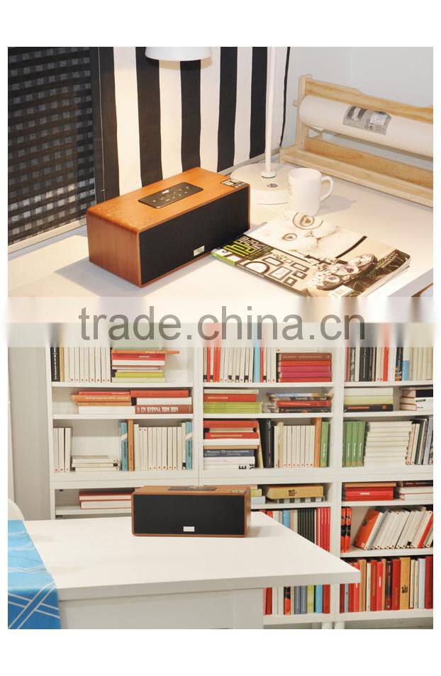 Wooden HiFi smart wifi speaker support DLNA, Airplay,MiMO,300M wifi for music pushing via APP