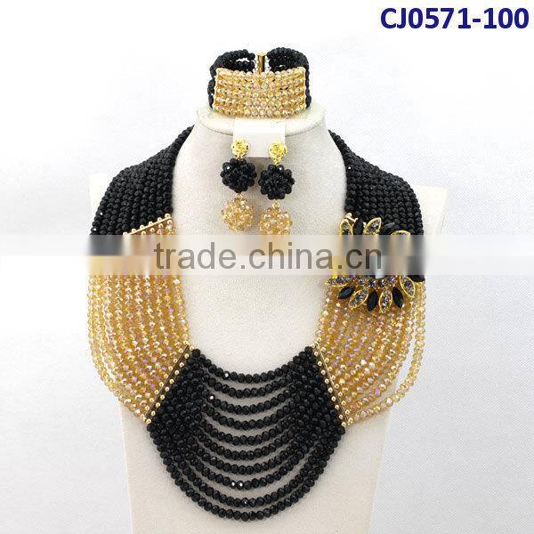 CJ0571-101 2014 New coming Fashion design nice crystal Beads set ,nice Jewelry set with Necklace and Earing with Bracelet