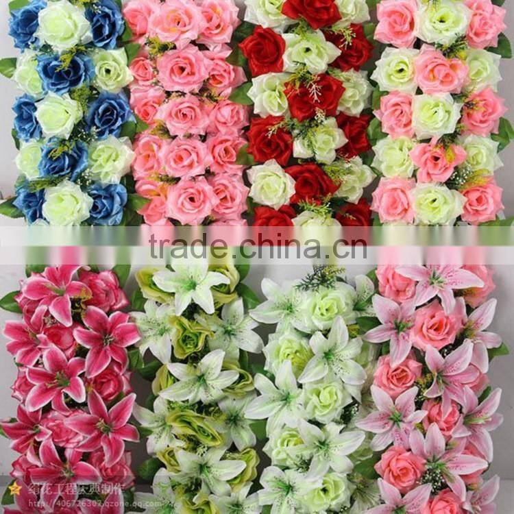 Artificial flower wall for wedding backdrop & stage background decoration