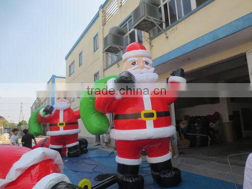 Inflatable Reindeer in Christmas Yard