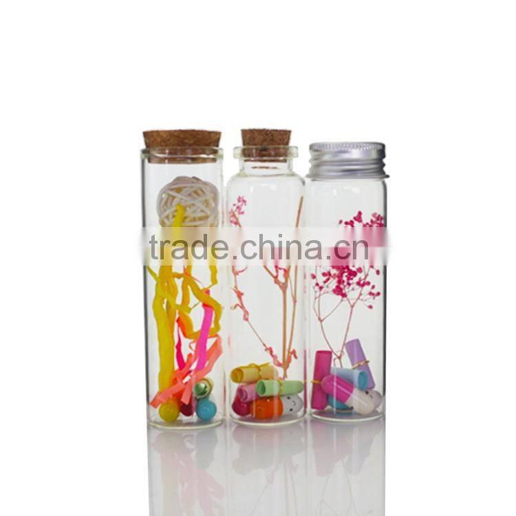 Small Tall Glass Bottles with Aluminum Caps, Wedding Favours, Place Settings