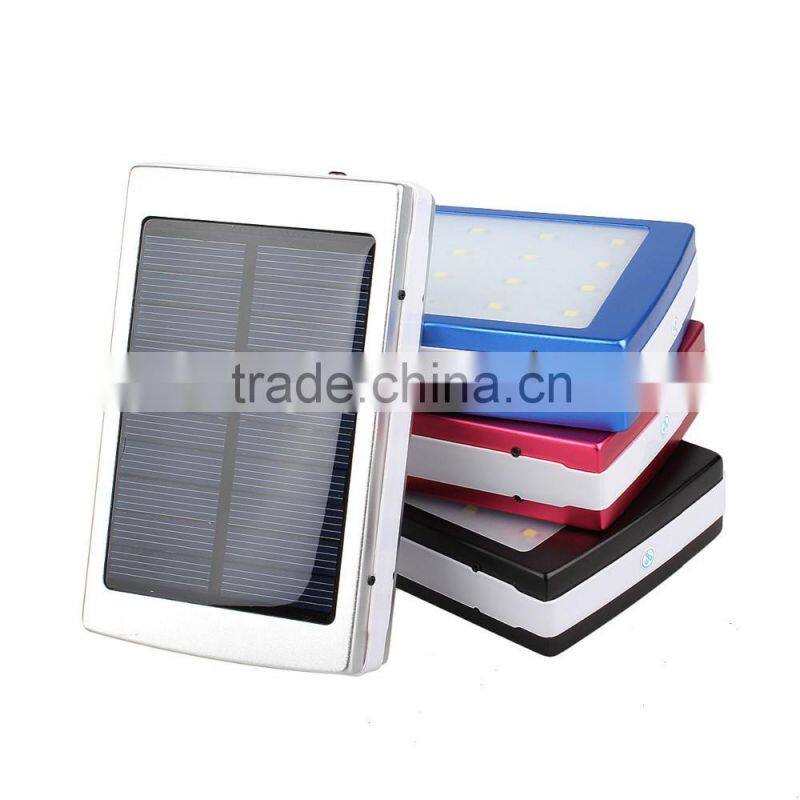 50000mAh Solar Panel Power Bank External Charger Battery Cell Phone Black 2USB