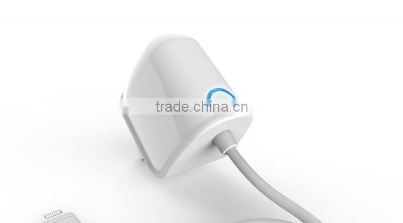 HLT micro usb smile face light led battery charger wall charger