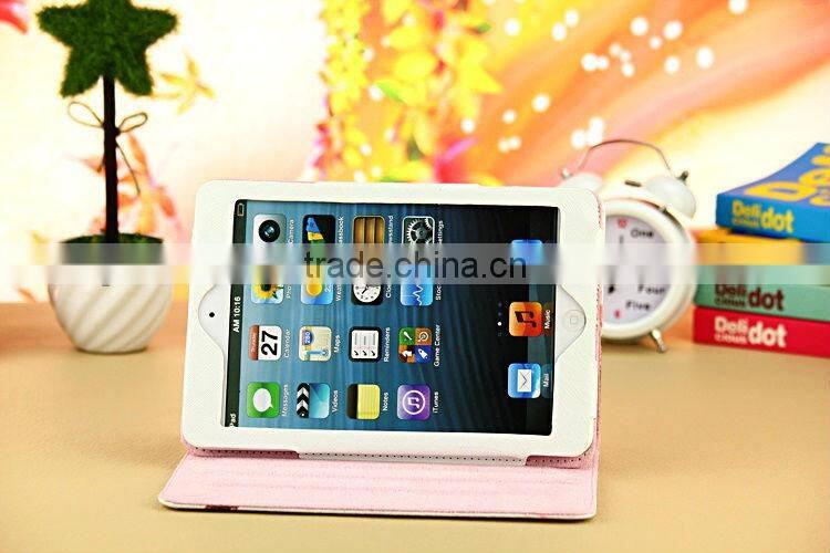 New Arrival Girl Leather Stand Case Cover For iPad mini