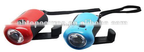 TE342 Dynamo Charger 2Led Robot Shaped Hand Press Power Flashlight