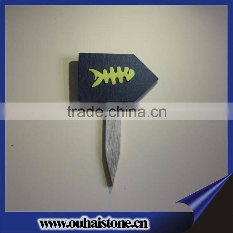 Hot-sale heart shape natural slate plant labels and tags